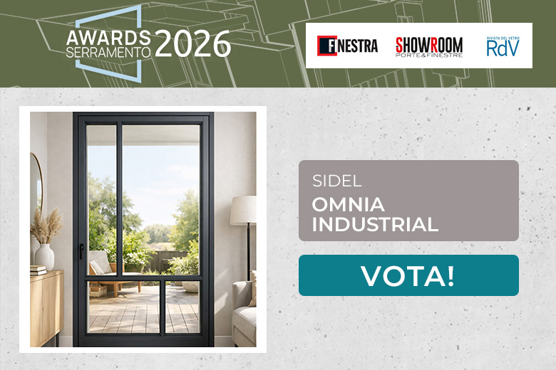 OMNIA INDUSTRIAL di Sidel, serramento in legno è candidata all’Awards del Serramento