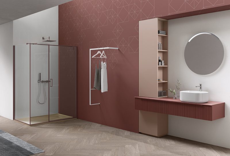Arcom Pollock Trame, la nuova geometria del bagno