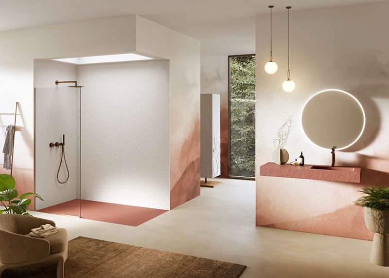 Acquabella: quando piatto doccia e parete fanno davvero sistema