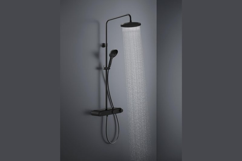 Nuova finitura per il set doccia Shower System Shelf di Duravit