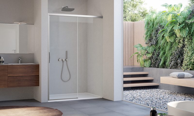 Duka amplia la linea di cabine doccia natura 4000 con una nuova versione senza telaio