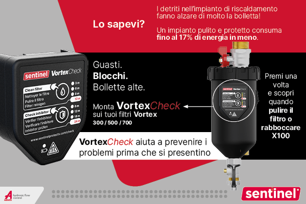 SENTINEL VORTEXCHECK MODULO TIMER PROMEMORIA DI MANUTENZIONE