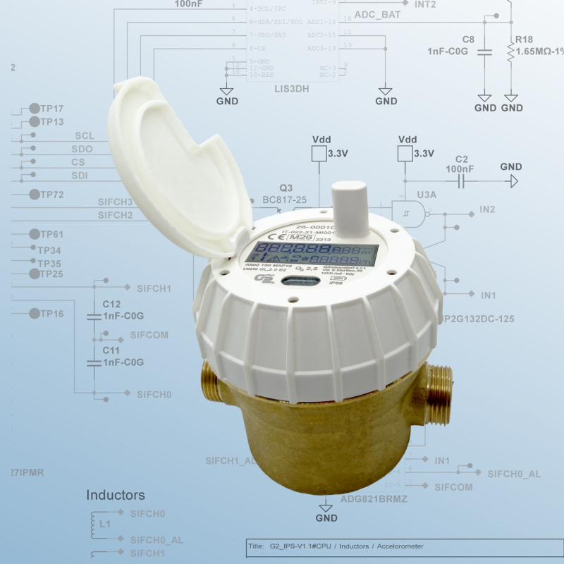 Smart meter volumetrico digitale con display LCD