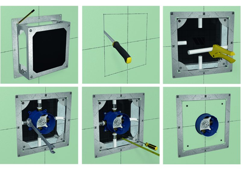 Modulo per l’installazione dei miscelatori doccia a incasso