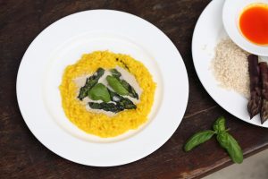 Ciambella di riso con punte di asparagi