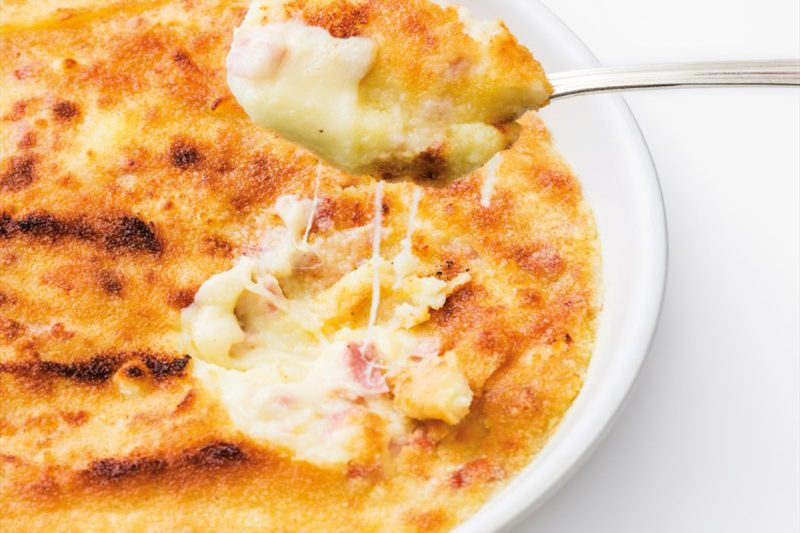 Gateau di patate con mortadella