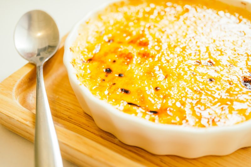 Flan di carote su fonduta al Parmigiano e nota di caffè