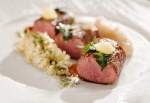 Agnello al lime con peperone e caprino Mandarin Garden