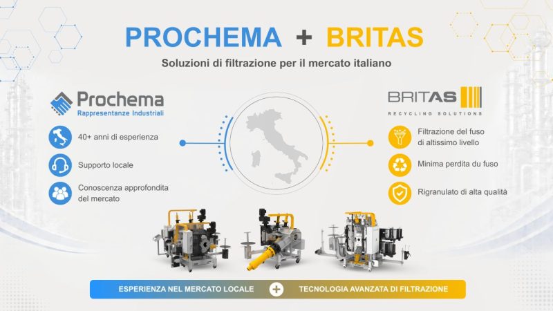 Prochema e BritAS insieme per la filtrazione del fuso in Italia