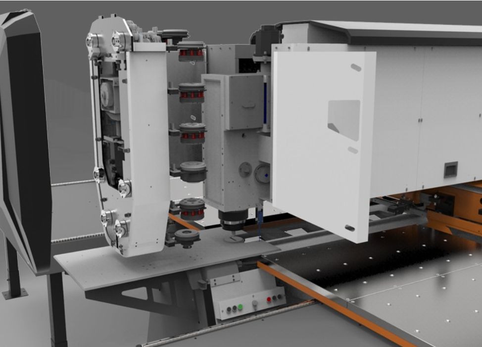 punzonatrice della serie TP Zeta di Technology Italiana dispone di torretta verticale 