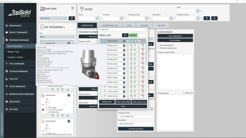 TopSolid’ShopFloor: la soluzione verticale per la gestione utensili in officina