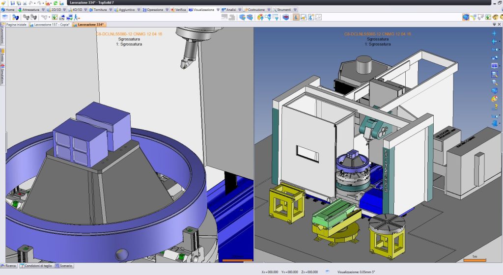 TopSolid'CAM Simulazione su macchina PAMA