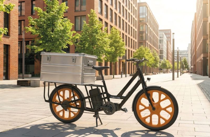 Cargo bike più affidabili dalle ruote in plastica rotostampate igus