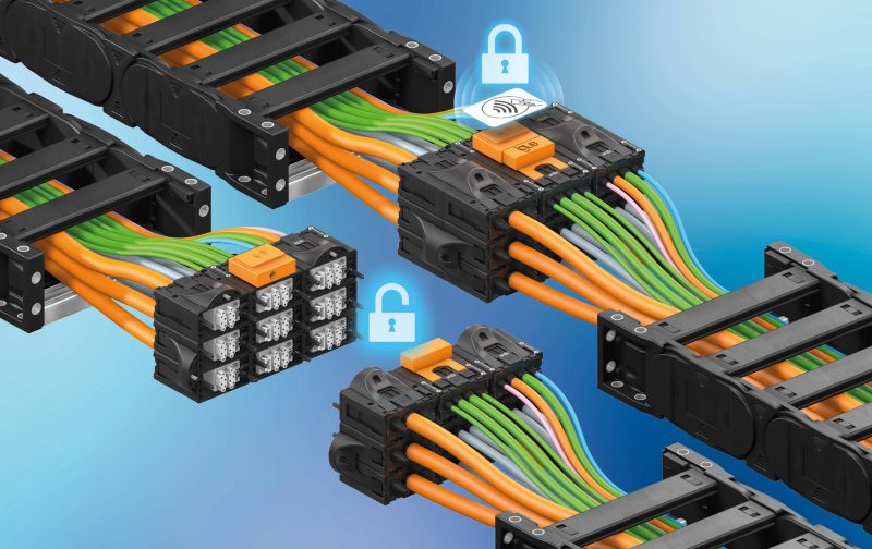 Più sicurezza per le catene portacavi con un lucchetto RFID