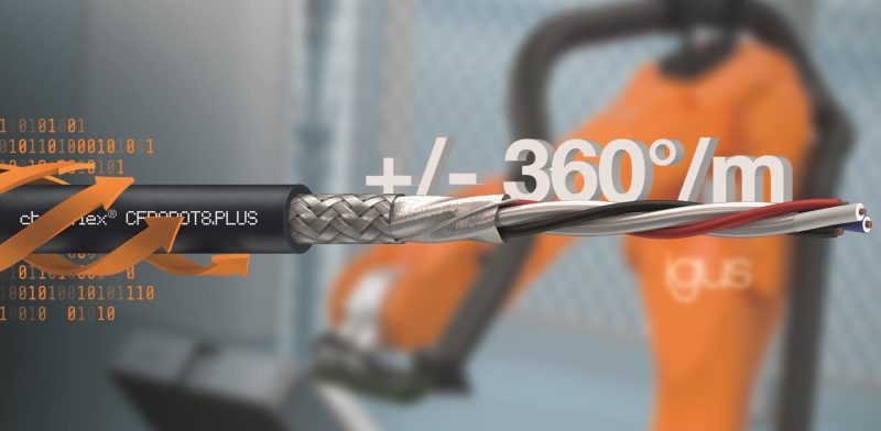Robotica dinamica, resistenza torsioni con cavo bus chainflex