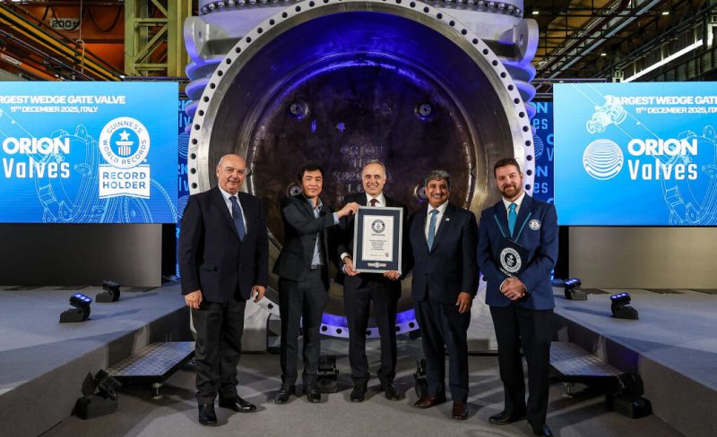 Orion Valves, record mondiale della valvola più grande di sempre